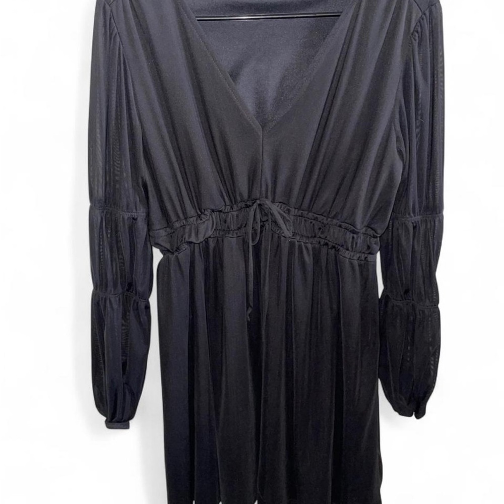 INC International Concepts Black Long Sleeve Dress
